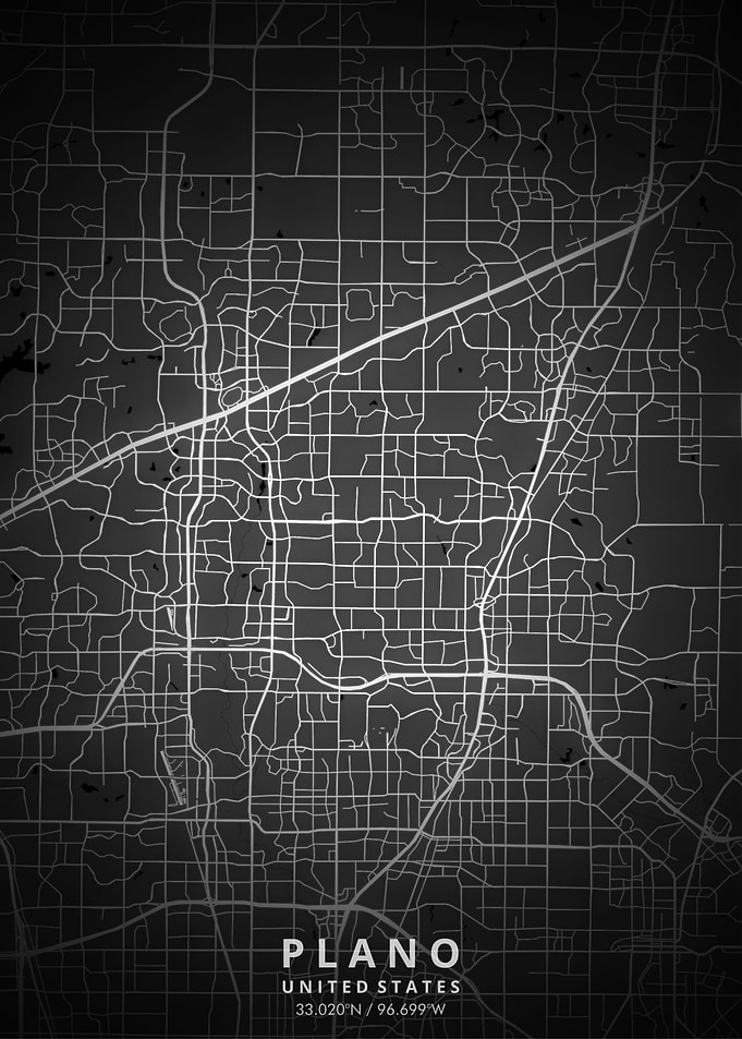 Plano Map Posters