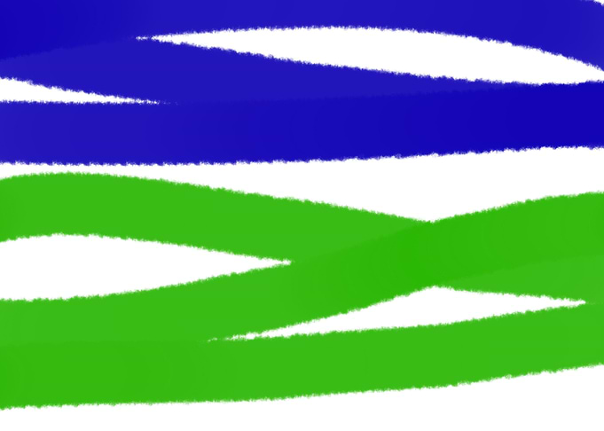 blue green white