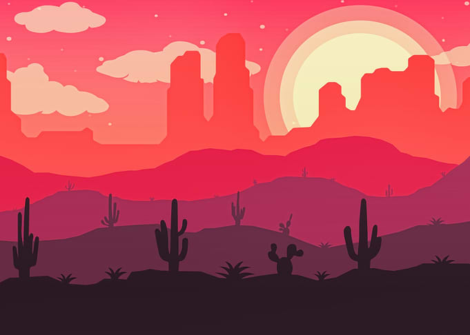 Abstract Desert Poster