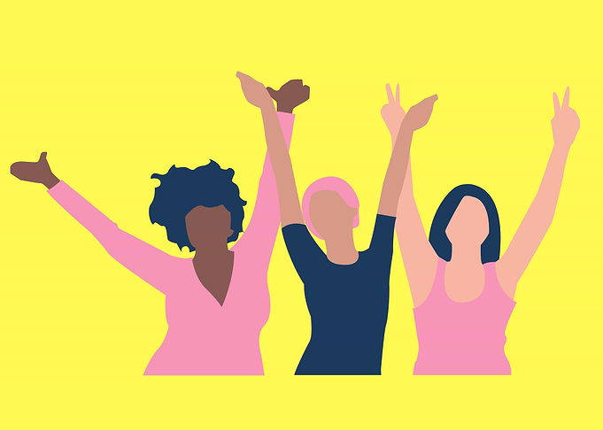 women having fun