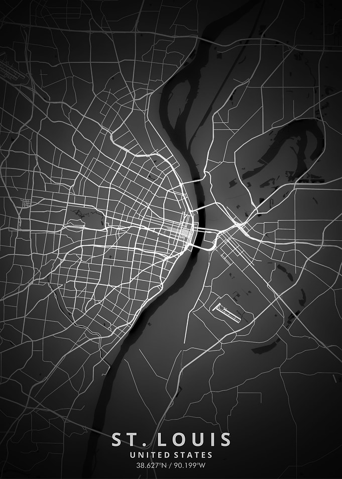 St Louis Map Posters