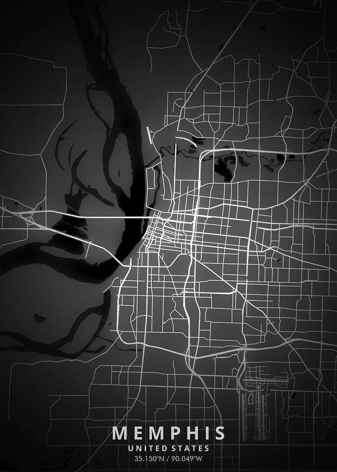 Memphis Map Posters