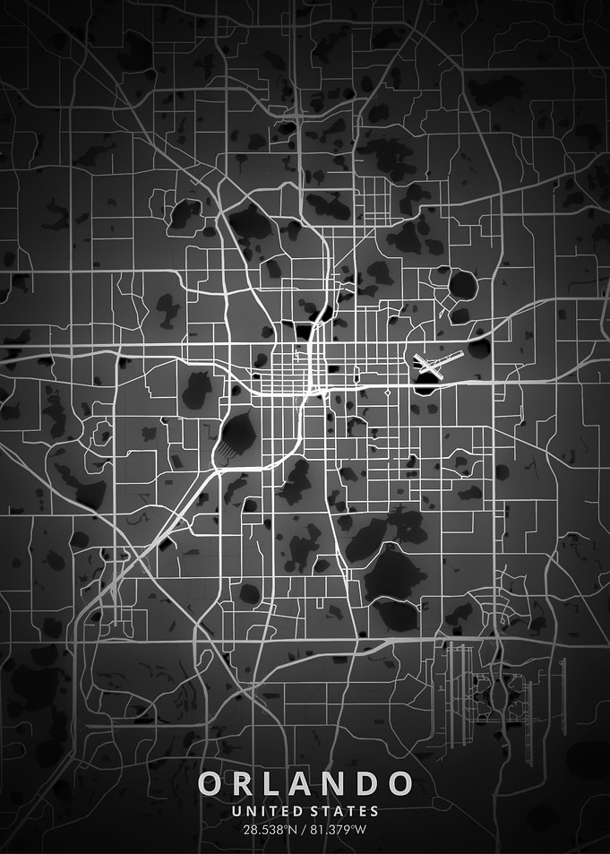 Orlando Map Posters