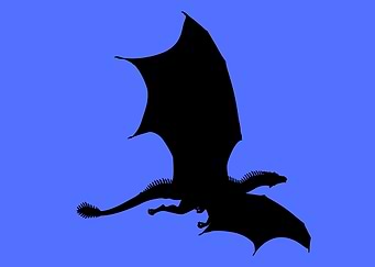 flying dragon at night