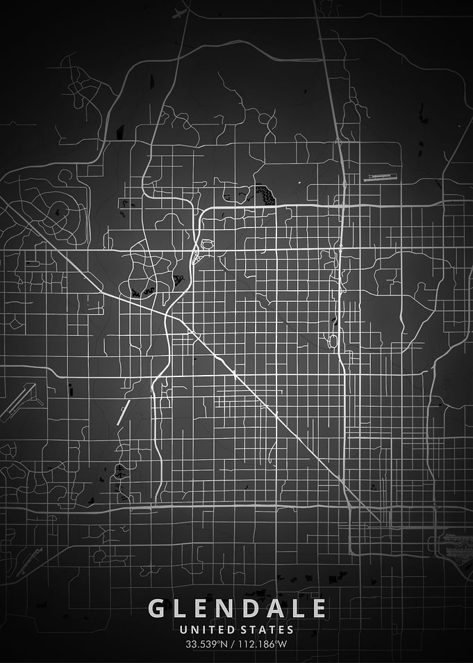 Glendale Map Posters