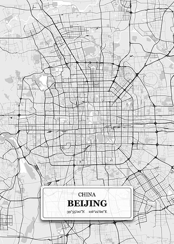 Beijing China City Map