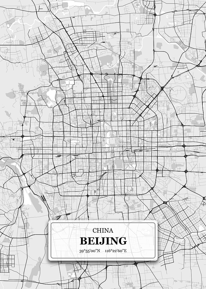Beijing China City Map