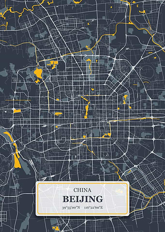 Beijing China City Map