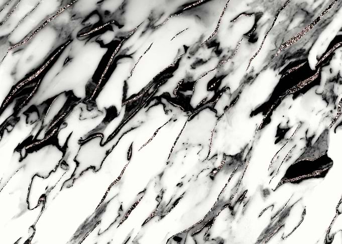 White Marble Rose Glitter