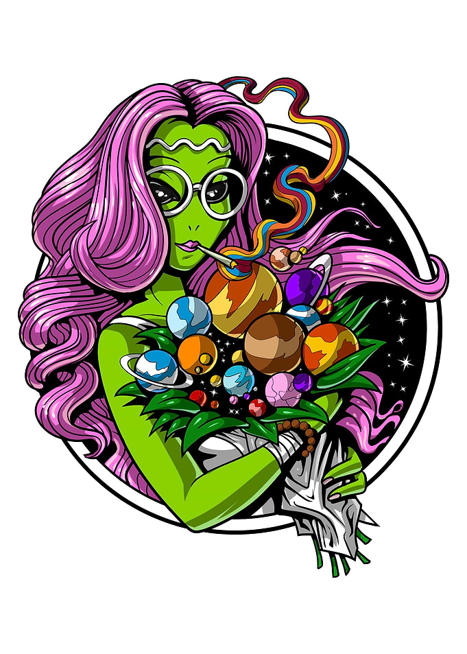 Space Alien Hippie Stoner