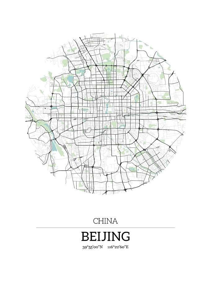 Beijing China City Map