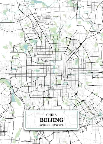 Beijing China City Map