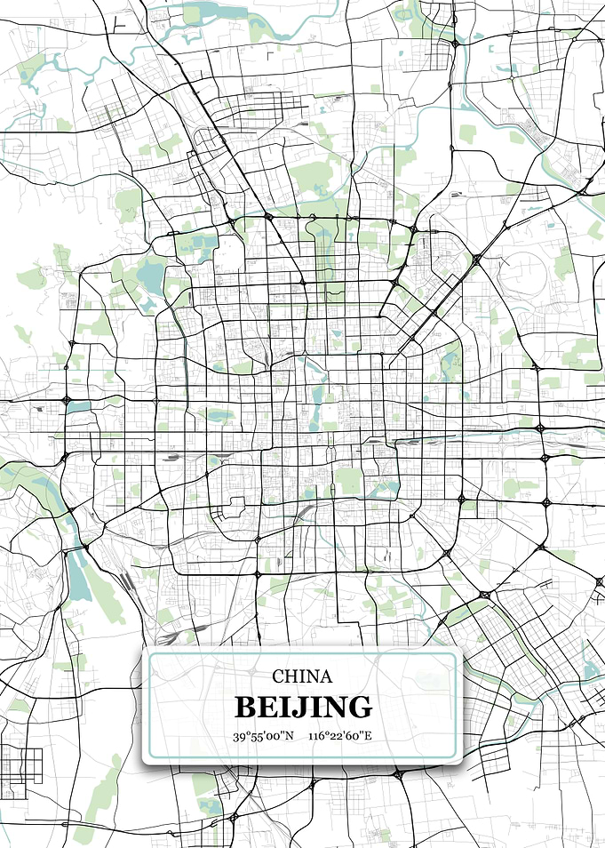 Beijing China City Map