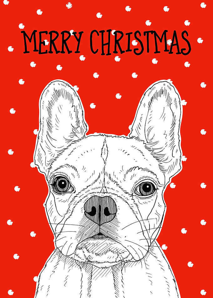 Frenchie Christmas Dog