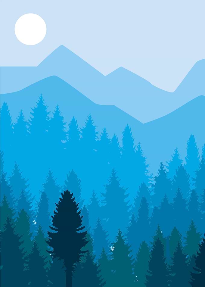 the blue