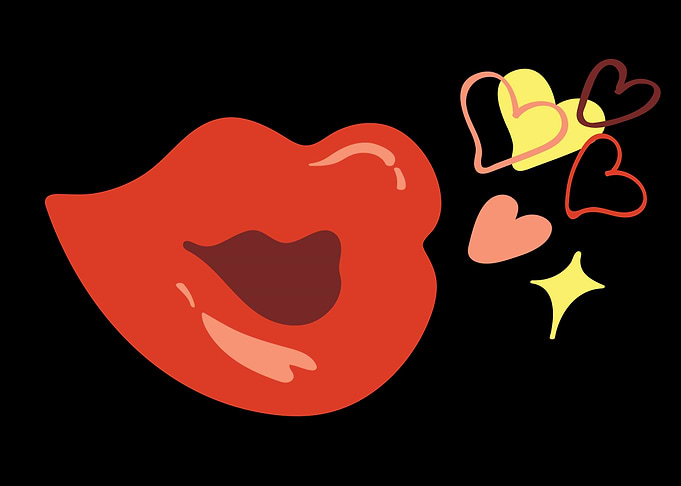 lips kiss of love