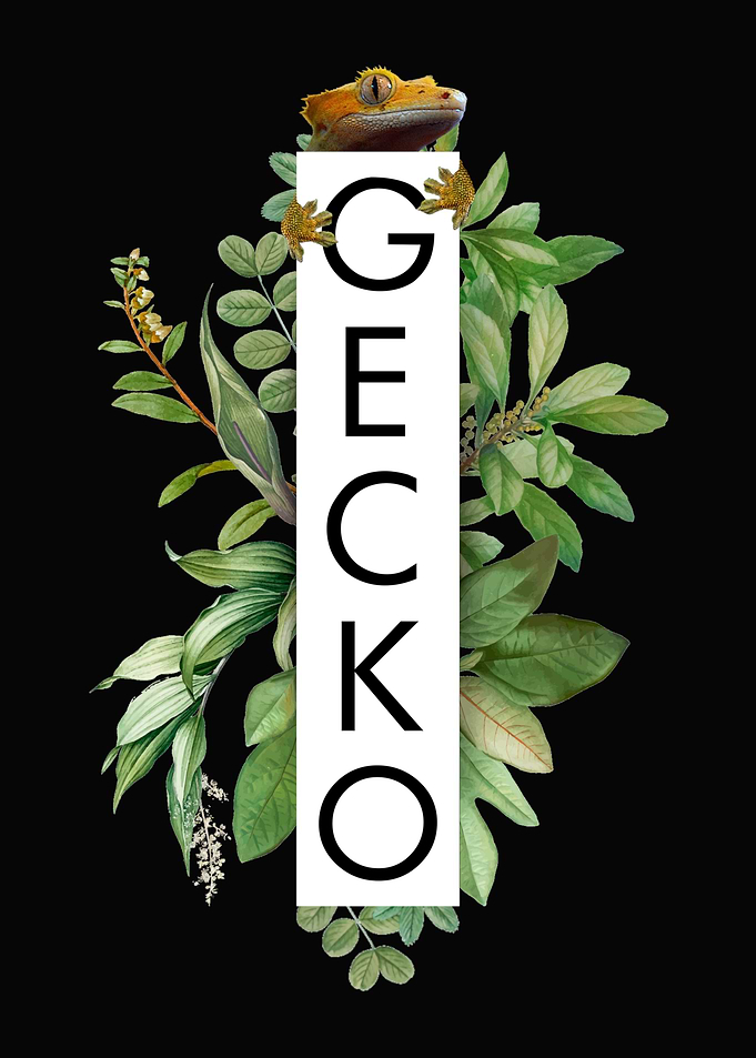 Crested Gecko Jungle Print