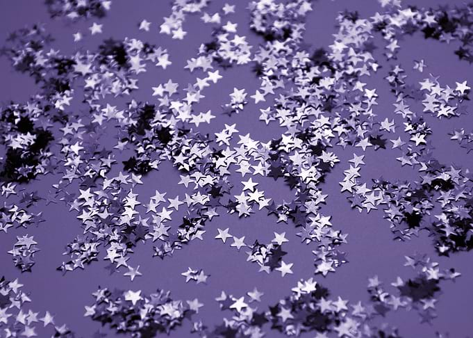 Ultra Violet Glitter Stars