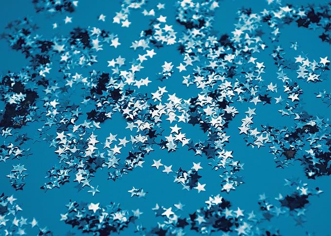Blue Ocean Glitter Stars 1