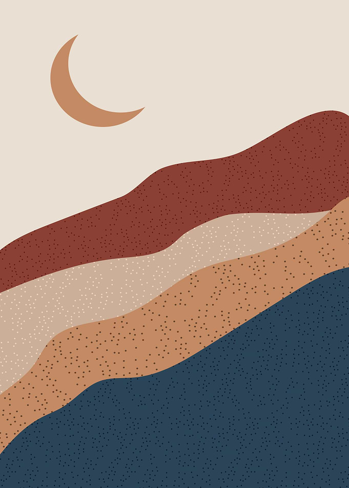 Landscape Moon Mountain