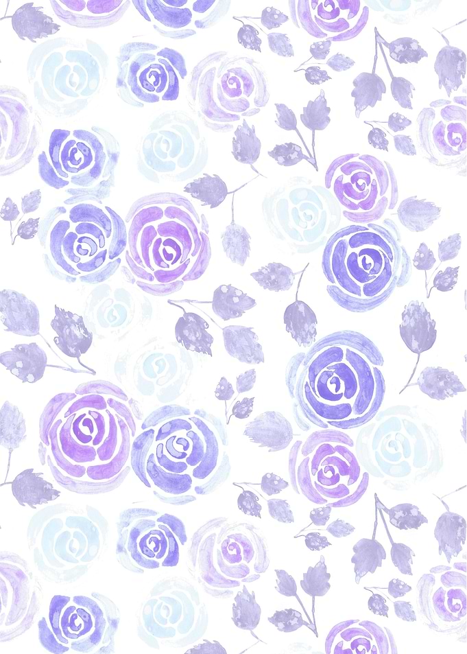 Purple watercolor roses