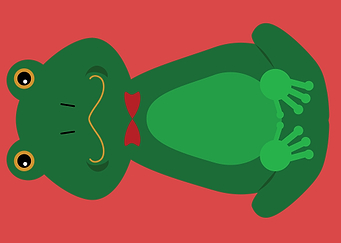 funny and cute frog art