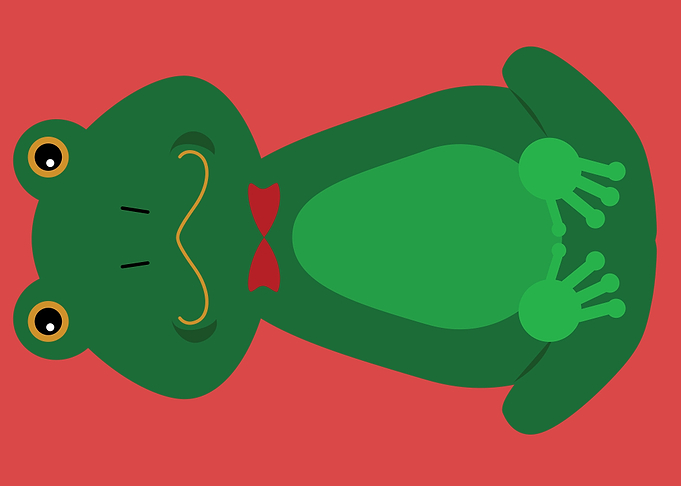 funny and cute frog art