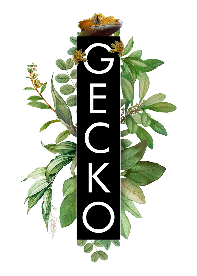 Crested Gecko Jungle Print
