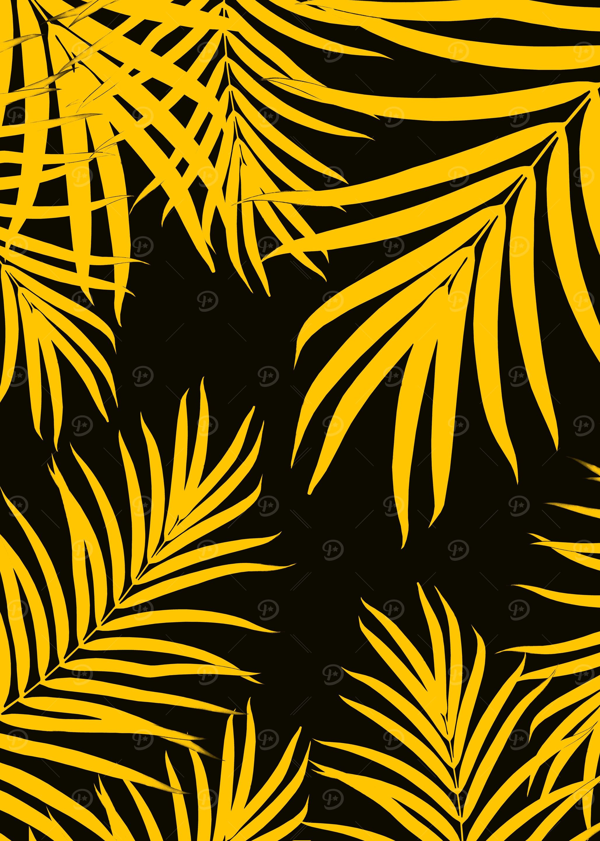 Palm Leaves Yellow 1