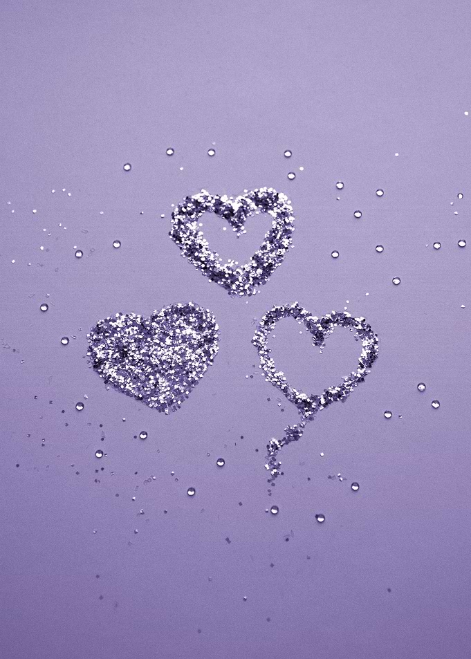 Ultra Violet Glitter Heart