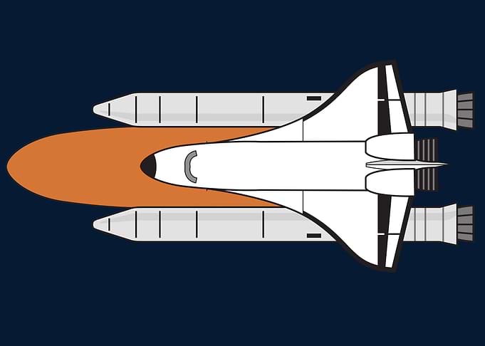 rocket launch in the space