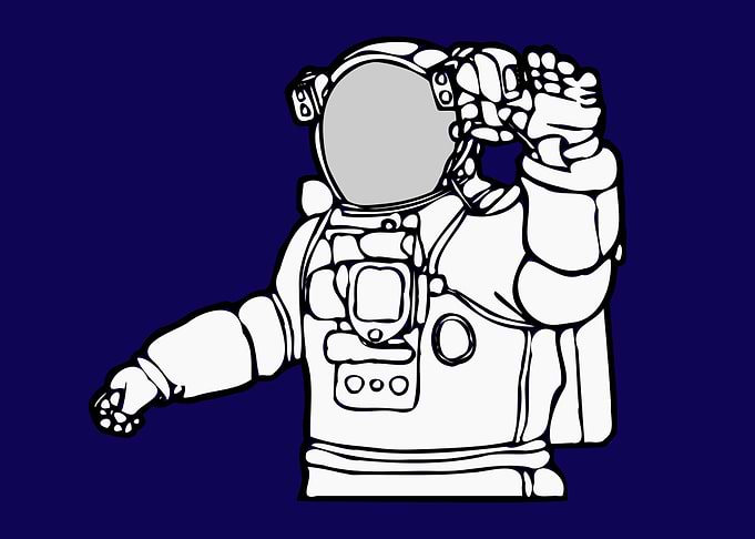 astronaut in the space