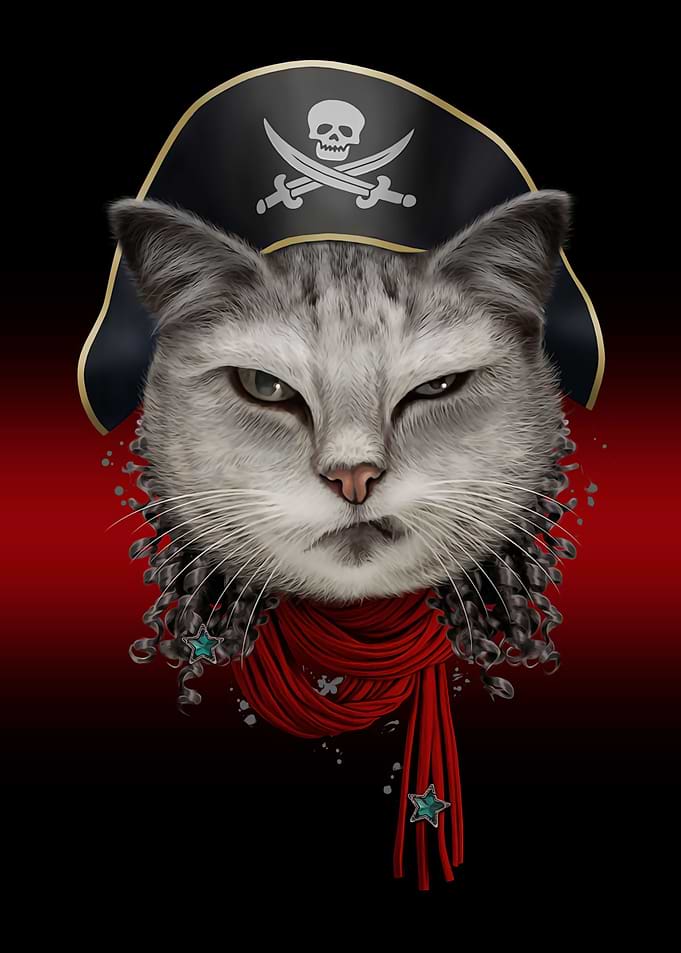 PORTRAIT OF A PIRATE CAT
