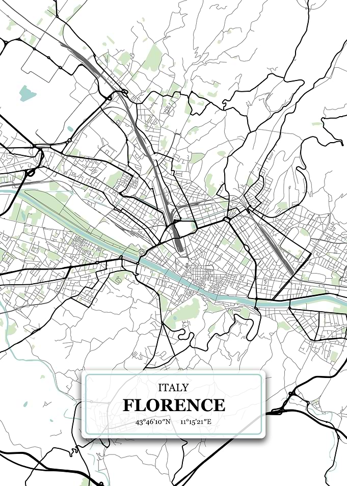 Florence Italy City Map