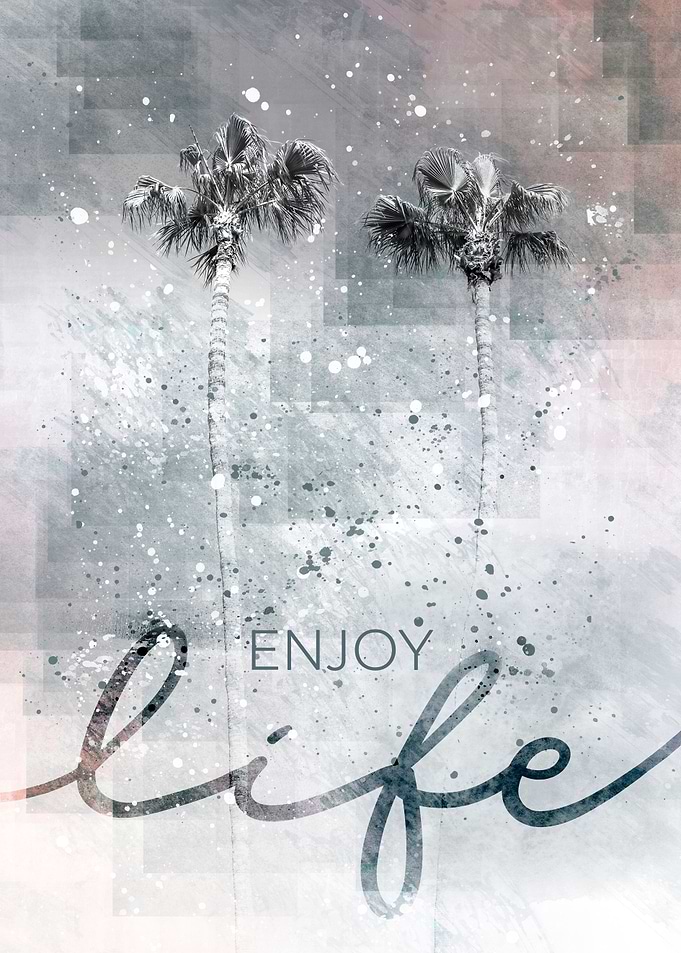 Palm trees enjoy life