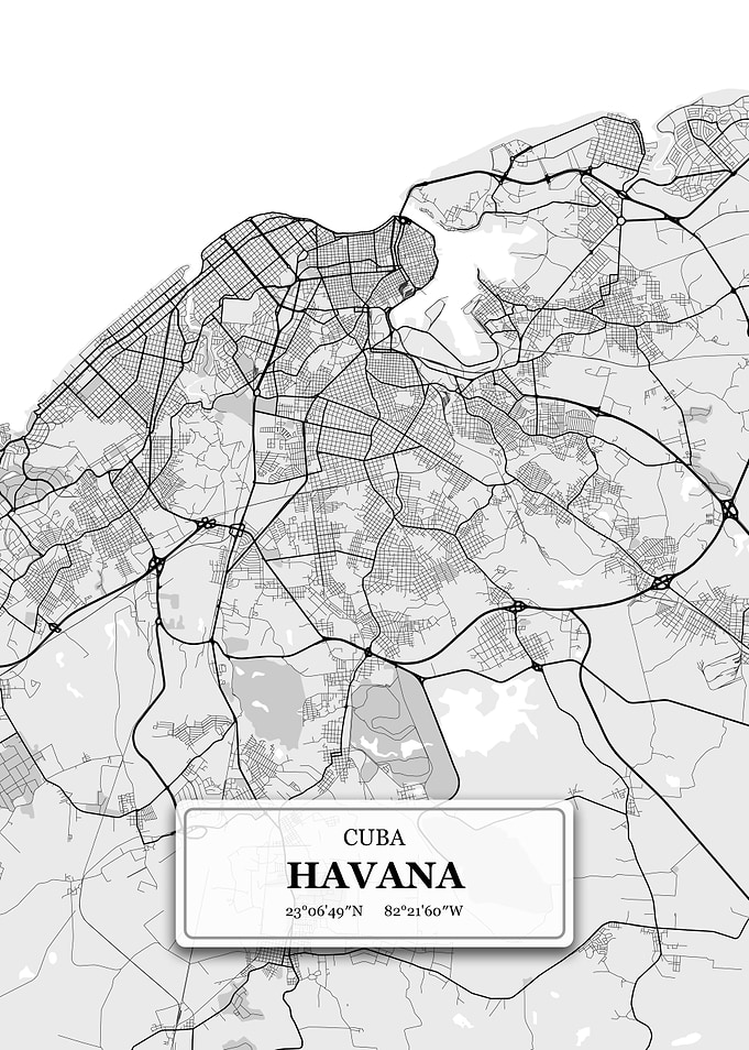 Havana Cuba City Map