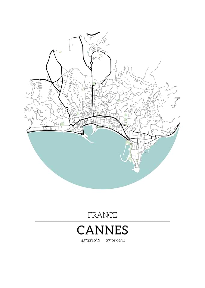 Cannes France City Map