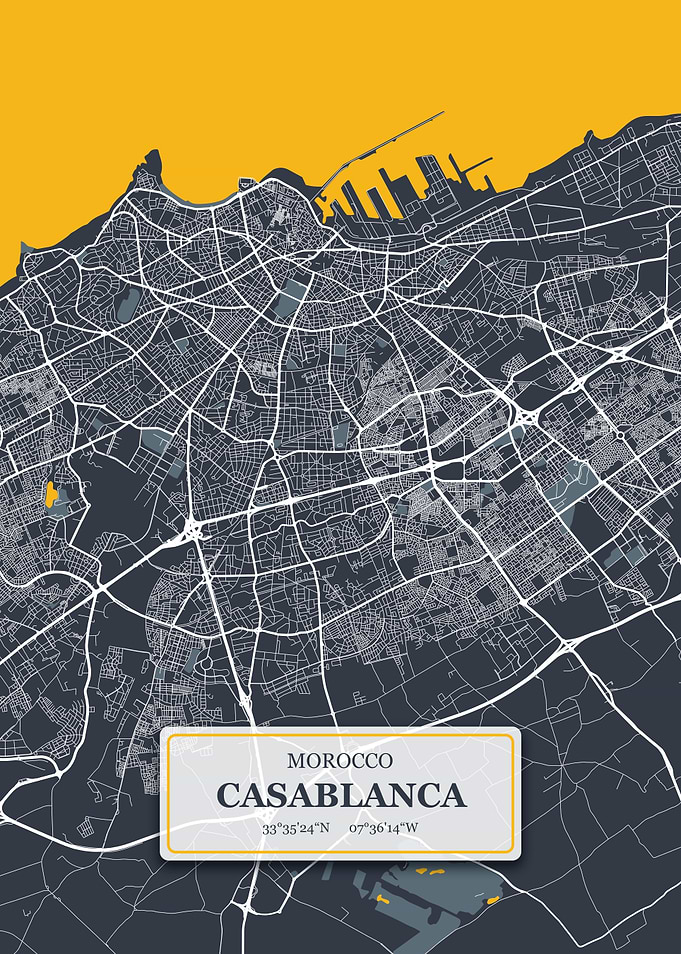 Casablanca City Map