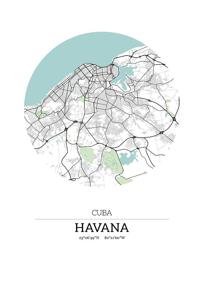 Havana Cuba City Map