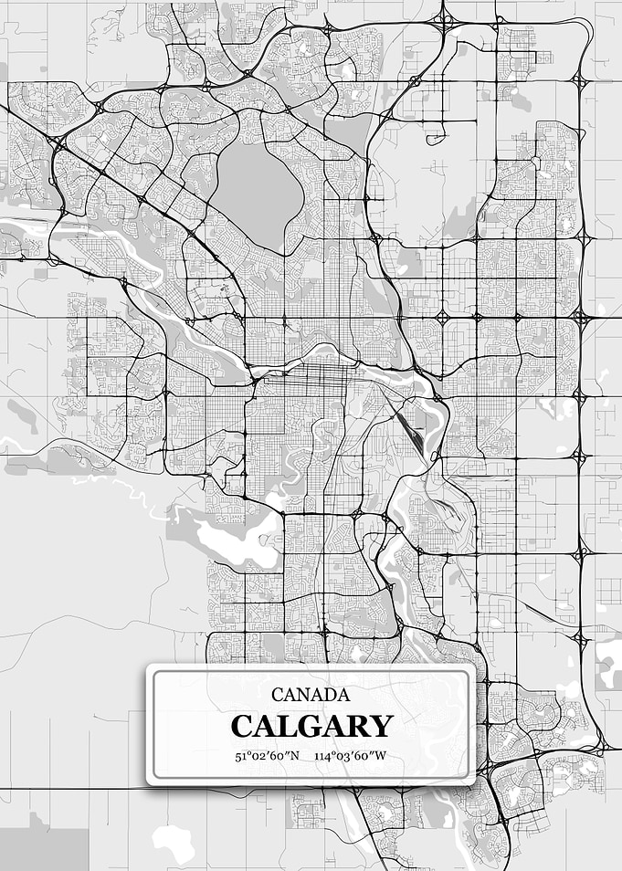 Galgary Canada City Map