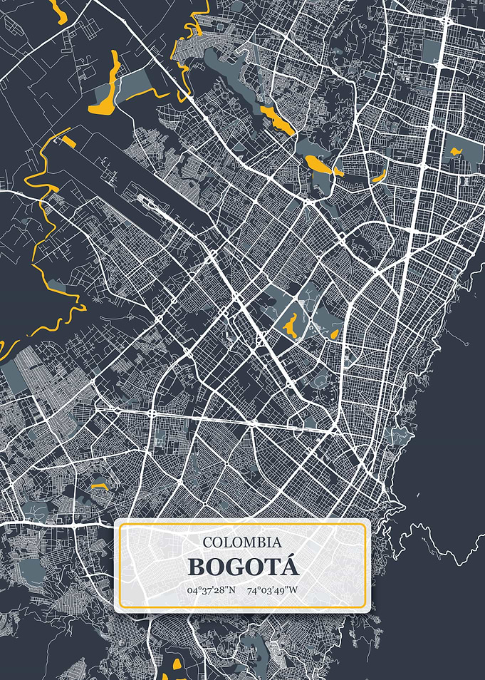 Bogota Columbia City Map