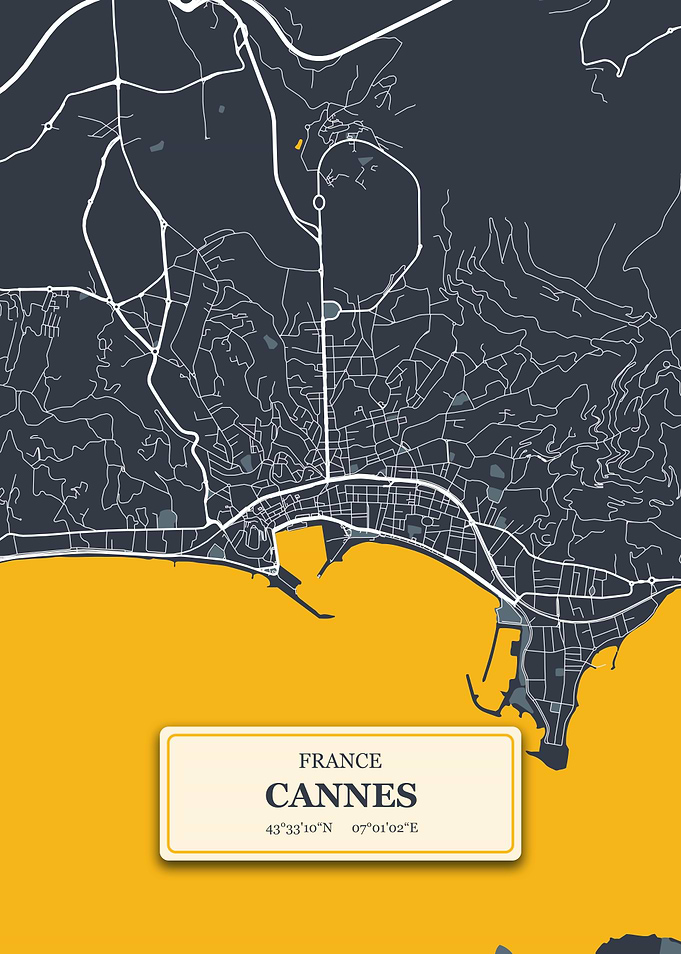 Cannes France City Map