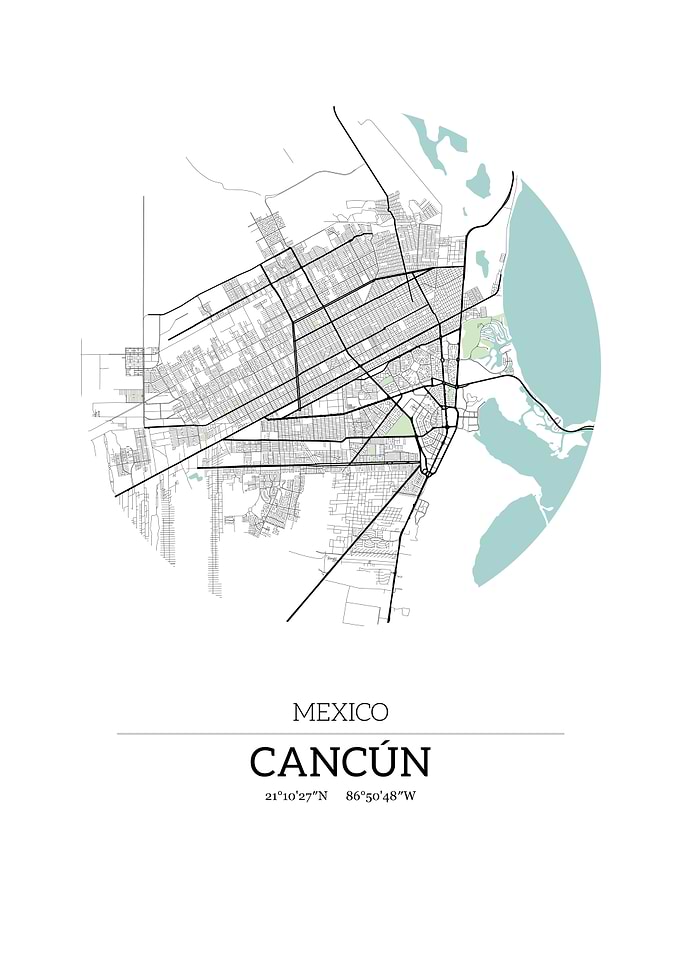 Cancun Mexico City Map