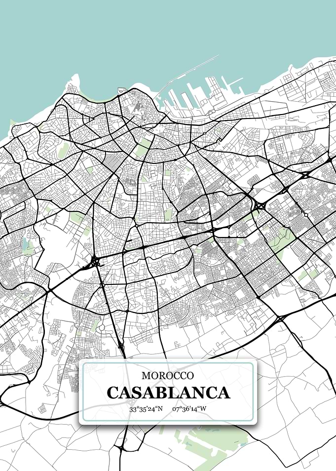 Casablanca City Map