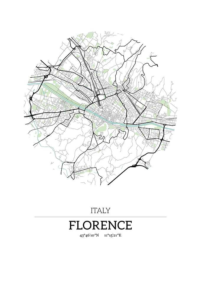 Florence Italy City Map