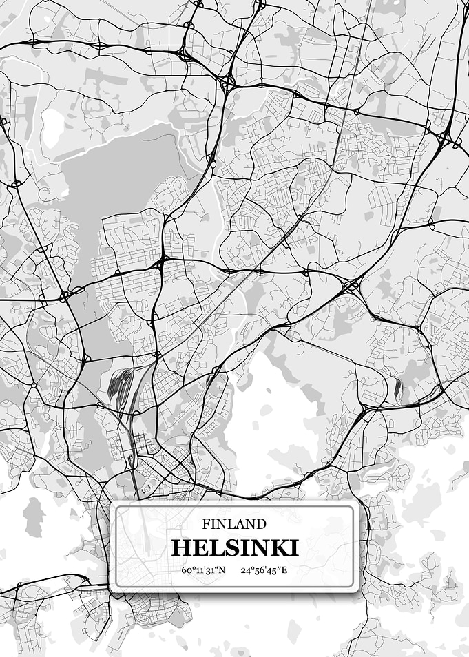 Helsinki Finland City Map