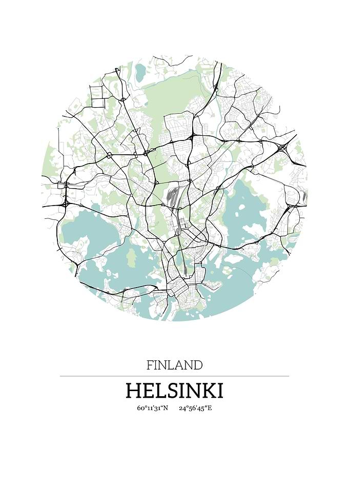 Helsinki Finland City Map