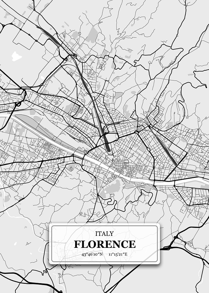 Florence Italy City Map
