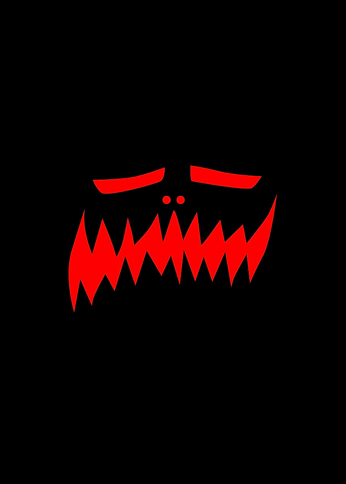 Angry Face Jack o Lantern