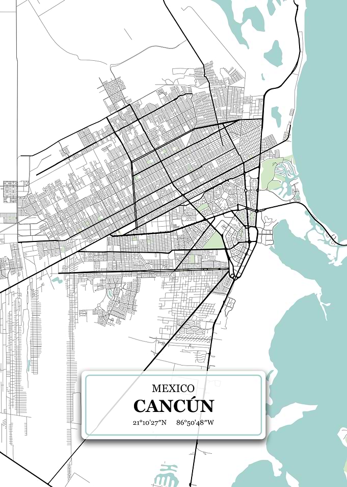 Cancun Mexico City Map